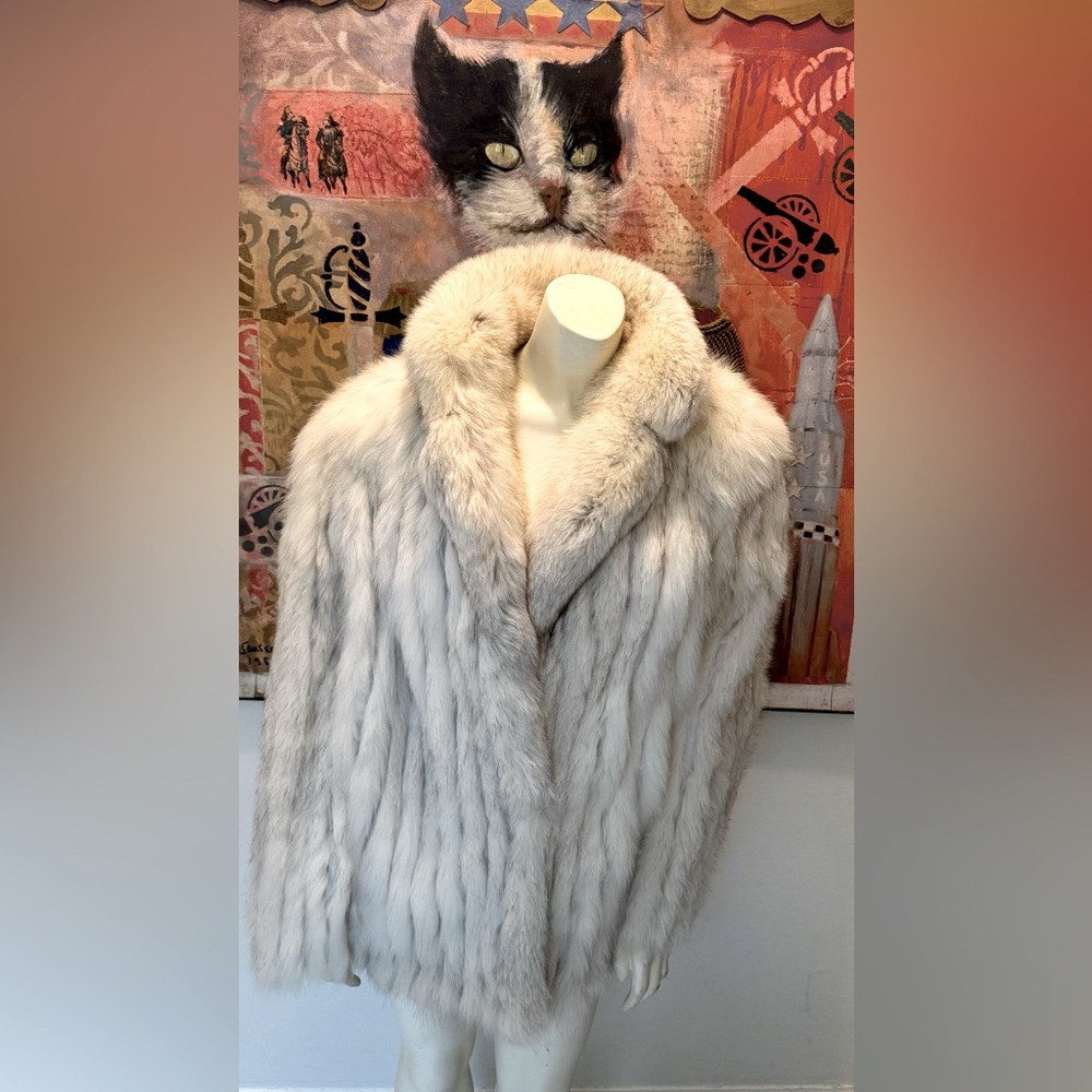 Silver fox by saga Vintage 1980s jacket excellent condition size large 🦊